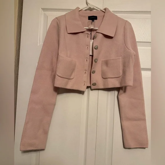 MAJORELLE Solveig Cardigan in Light Pink - Picture 4 of 7